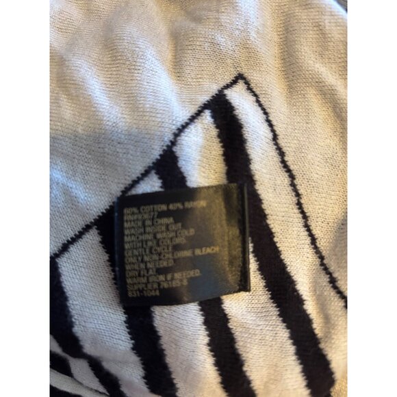 Worthington Black & Tan Waterfall Drape Cardigan Sweater Cadual Office  Large - Picture 9 of 10